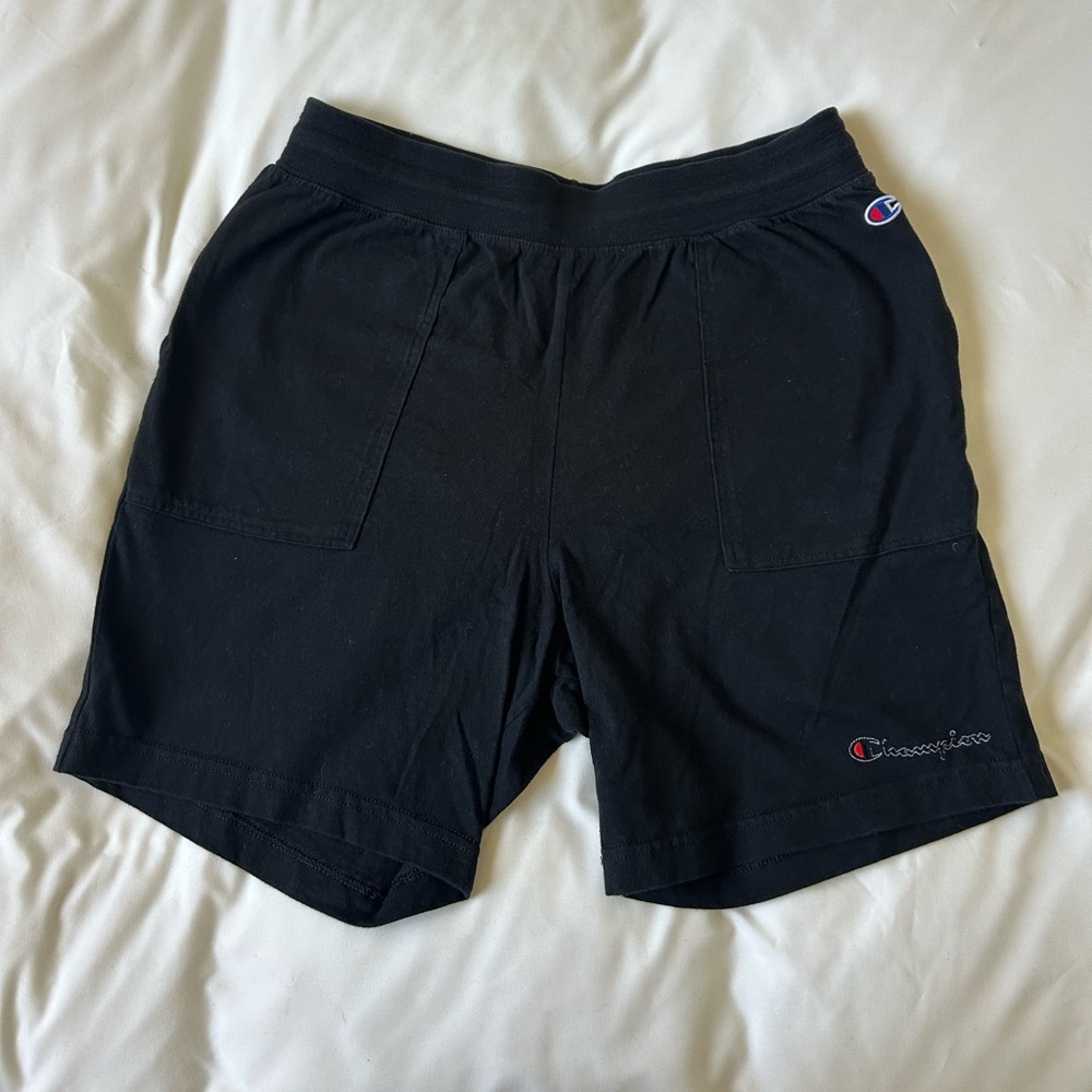 Champion Black Athletic Shorts Men’s XL | Elastic Waist Lounge Gym